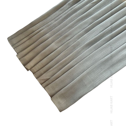 Ivory- Ribbed Caramel Satin Hijab
