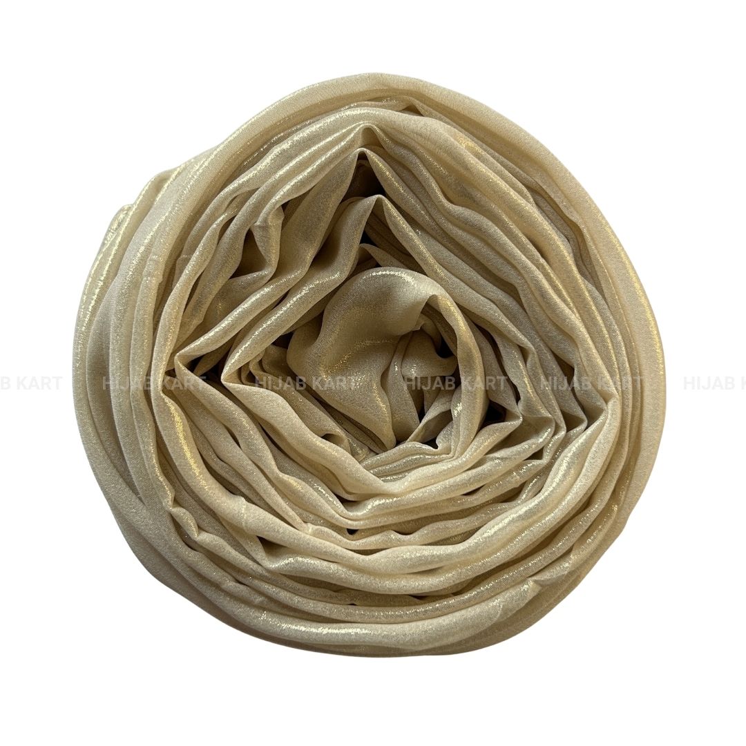 Pearl Cream- Shimmer Luxe Chiffon Hijab