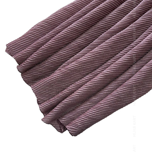 Mauve Pink- Luxe Cotton Pleated Shimmer Hijab