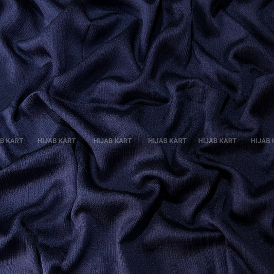 Navy Blue- Shimmer Crepe Tissue Hijab