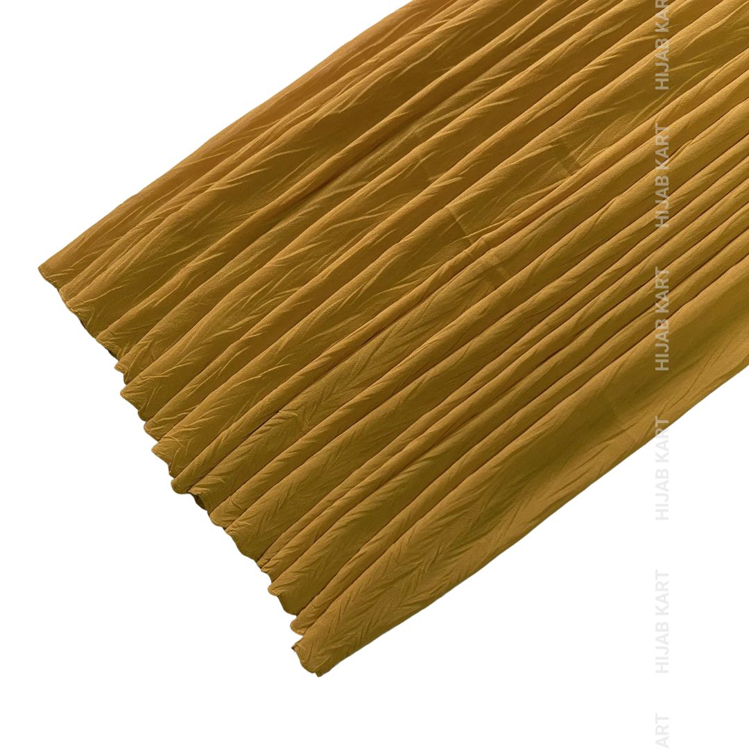 Mustard- Zig-Zag Textured Chiffon Hijab
