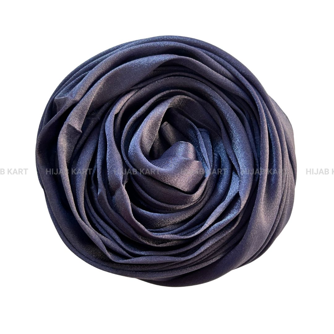 Denim Blue- Organza Shimmer Crepe Hijab