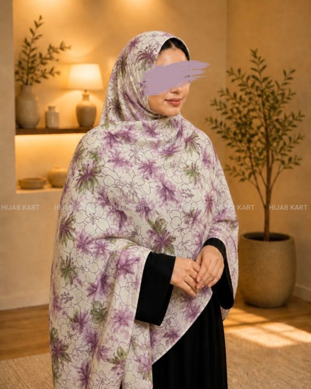 Orchid Mist- Elara Namaz Dupatta