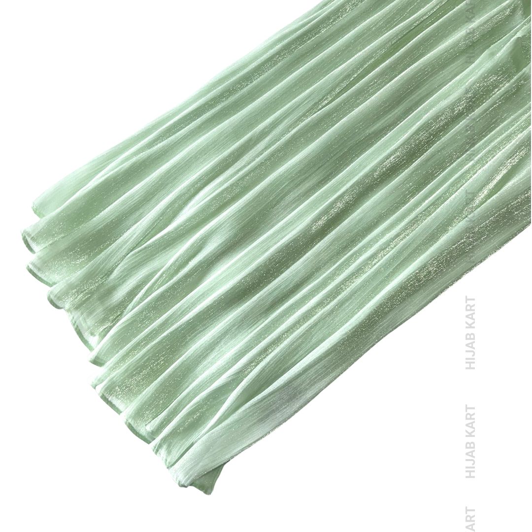 Mint Green- Flowy Organza Shimmer Hijab