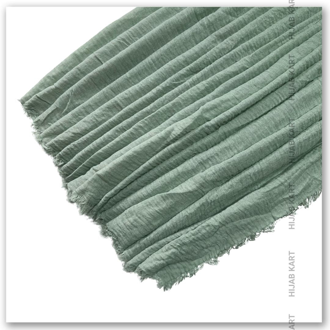 Pista Green- Cotton Crinkled Hijab