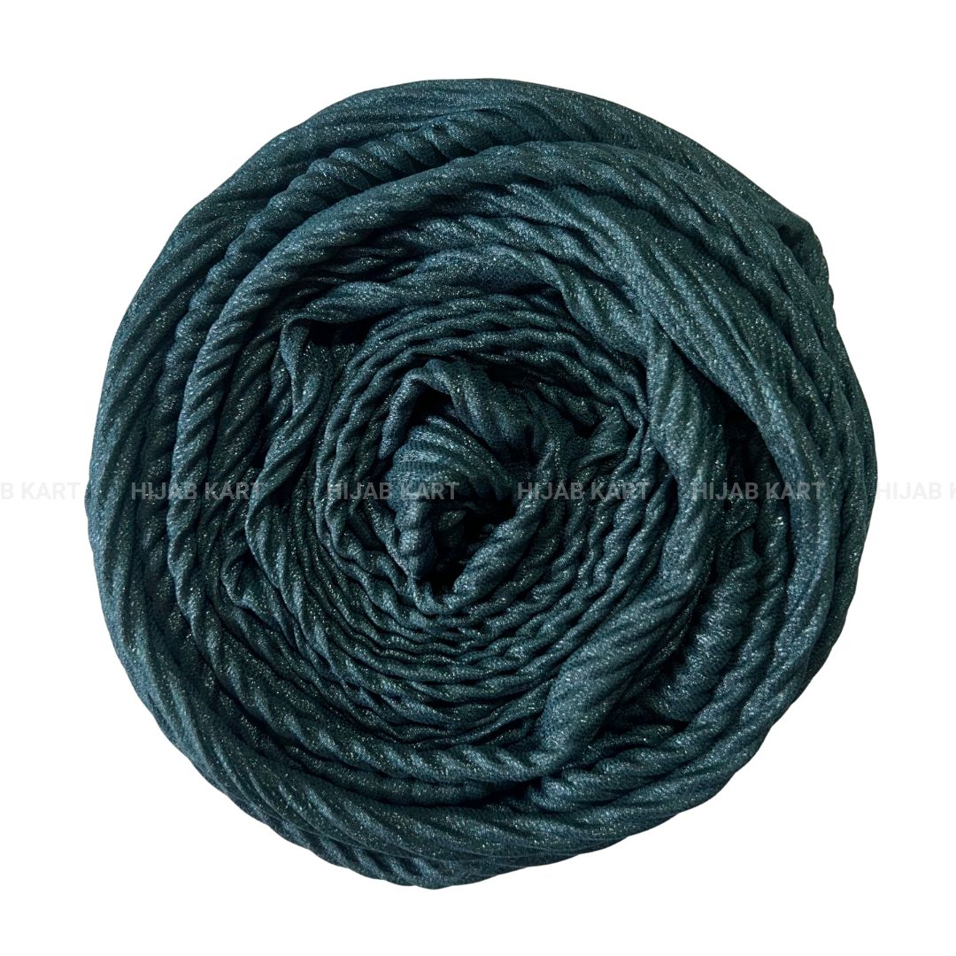 Teal- Luxe Cotton Pleated Shimmer Hijab