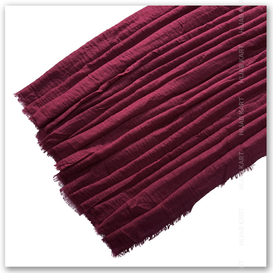Red- Cotton Crinkled Hijab