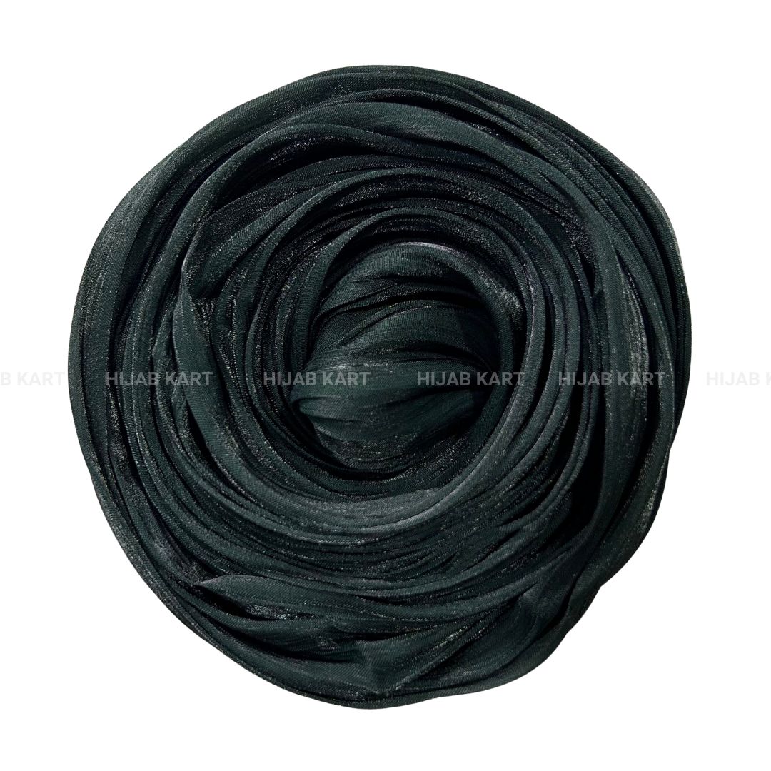 Dark Emerald Green- Flowy Organza Shimmer Hijab