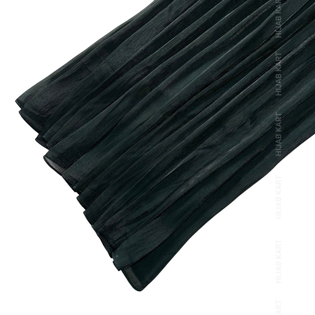 Dark Emerald Green- Flowy Organza Shimmer Hijab
