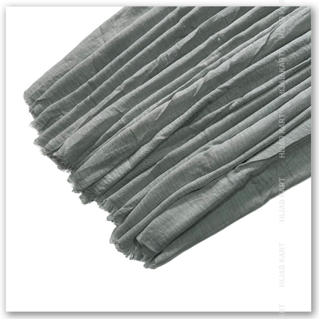 Comfort Grey- Cotton Crinkled Hijab