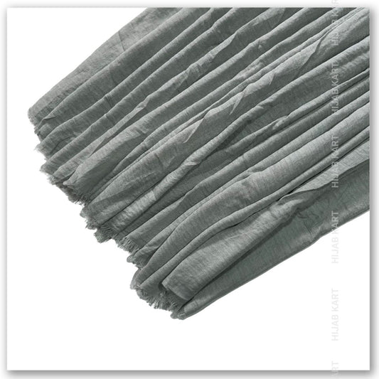 Comfort Grey- Cotton Crinkled Hijab
