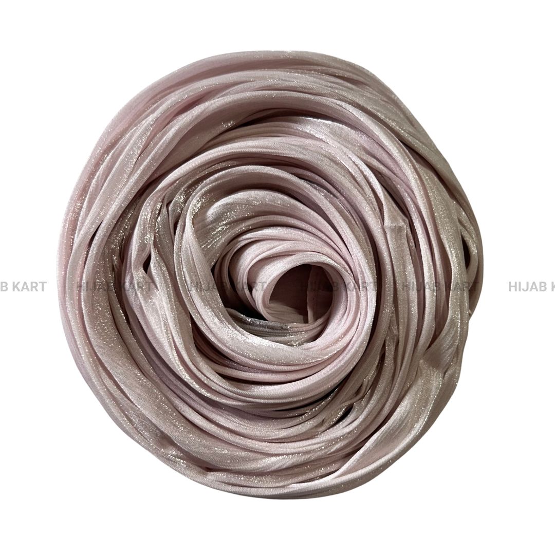 Baby Pink- Flowy Organza Shimmer Hijab