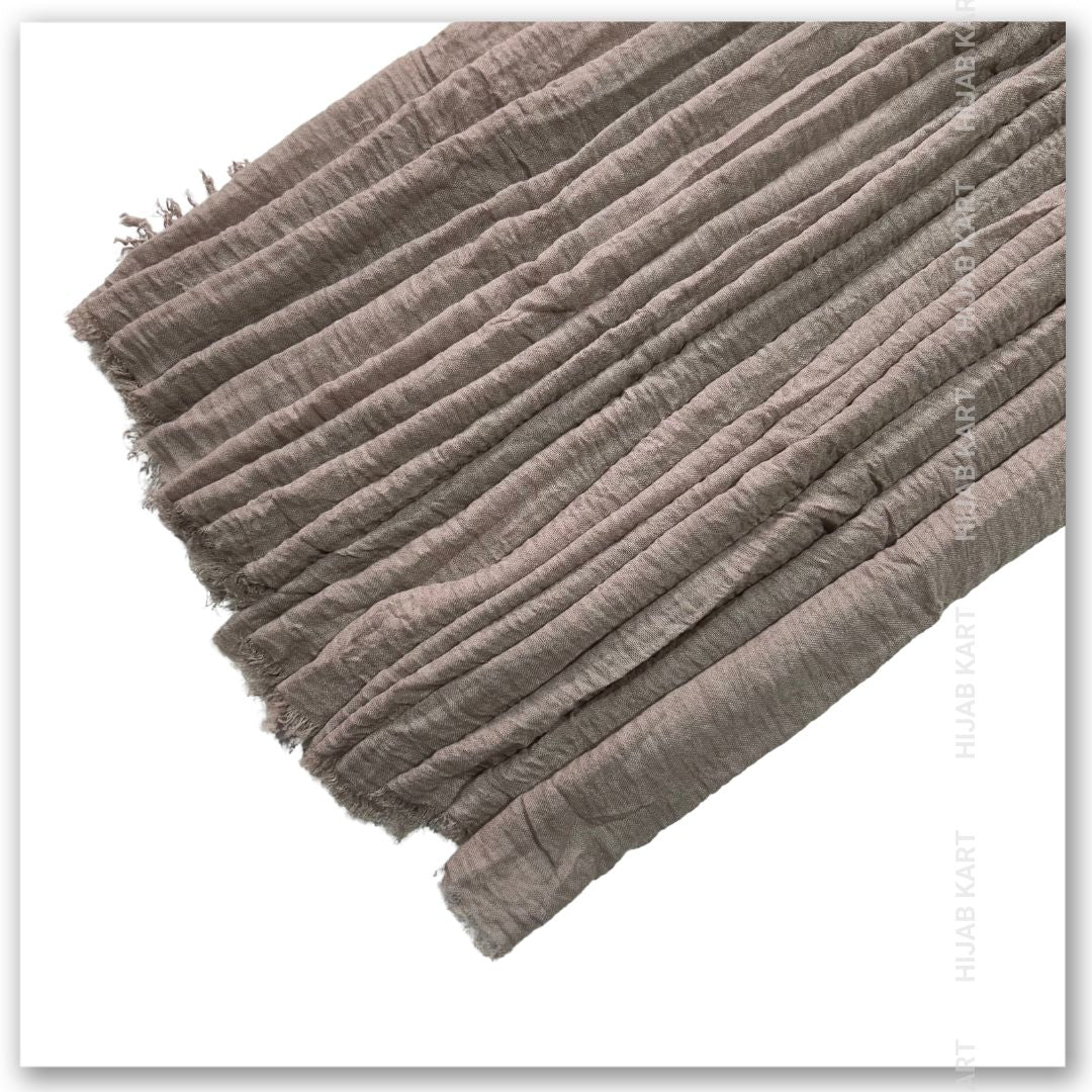 Light Coffee- Cotton Crinkled Hijab