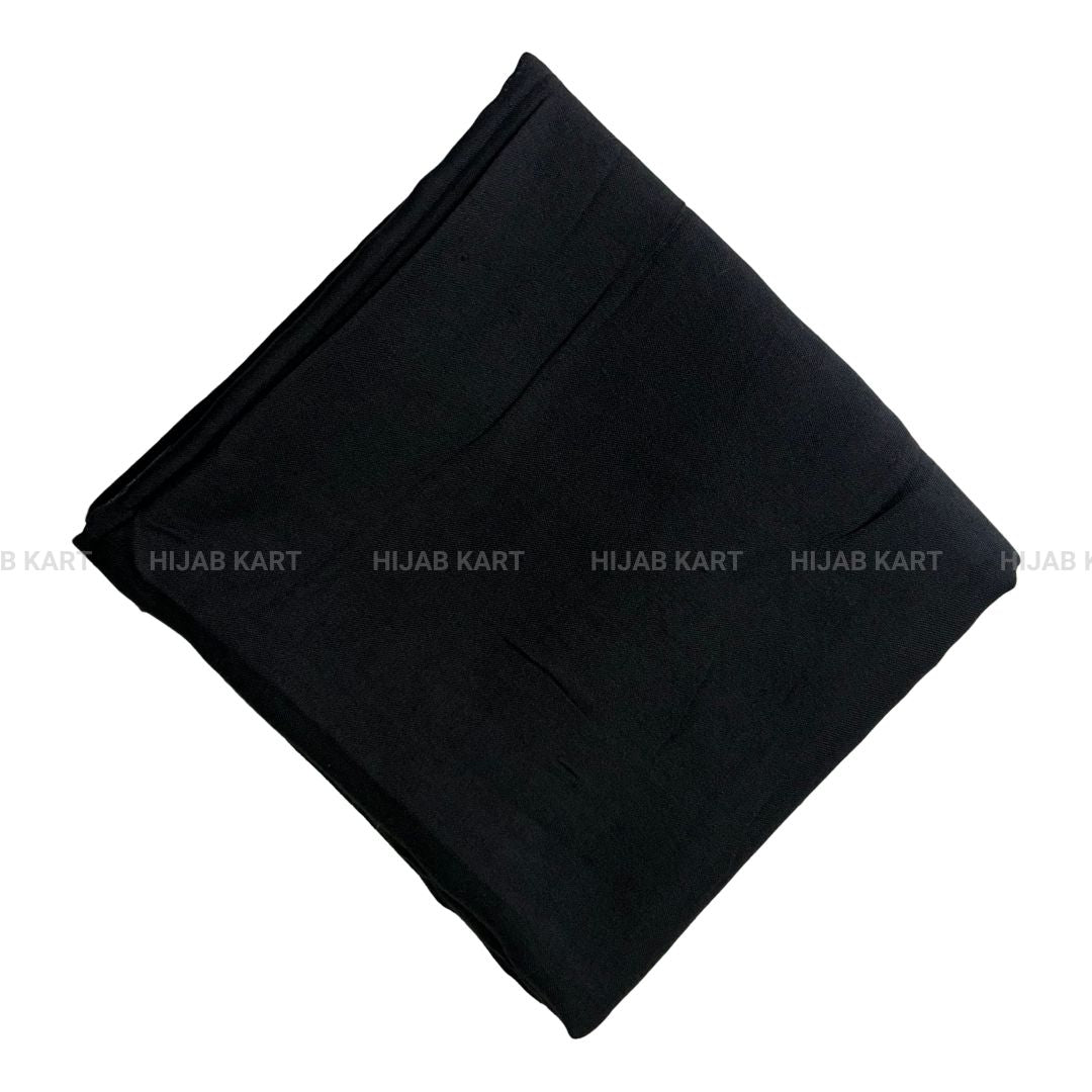 Rich Black-Premium Solid Cotton Hijab