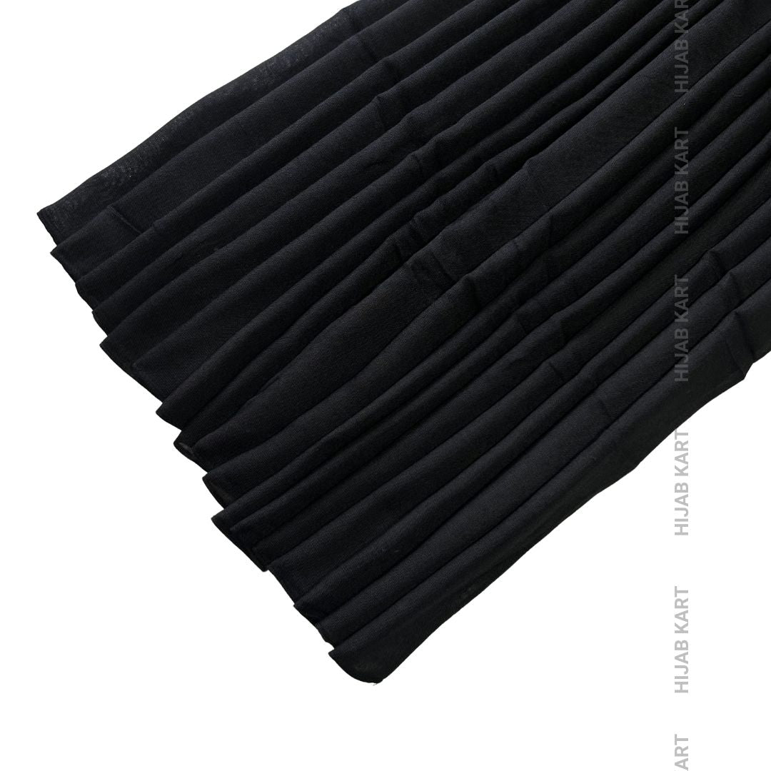 Rich Black-Premium Solid Cotton Hijab