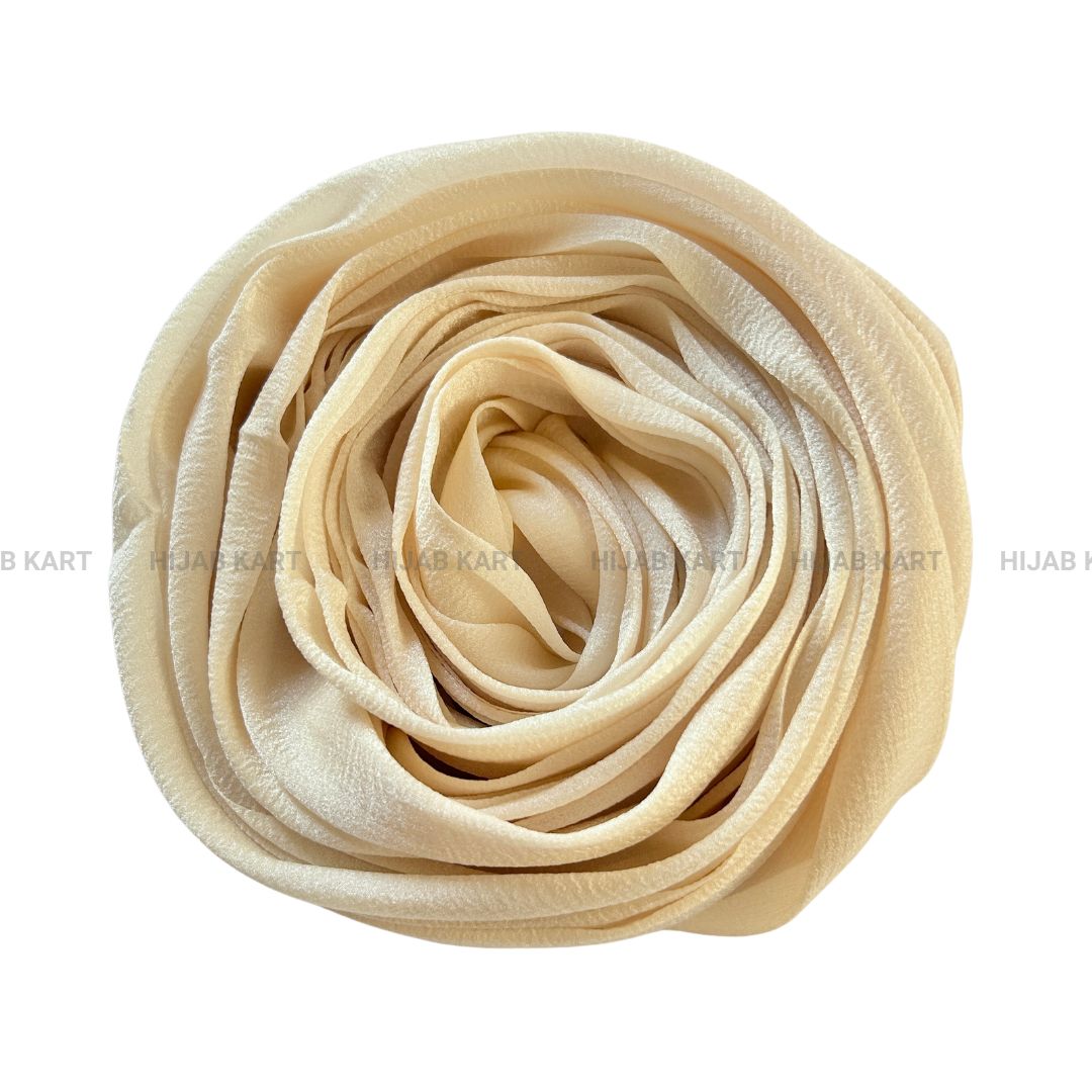 Blanched Almond- Organza Shimmer Crepe Hijab