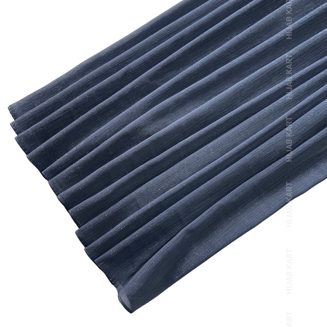 Bluish Silver - Luxe Metallic Shimmer Georgette Hijab