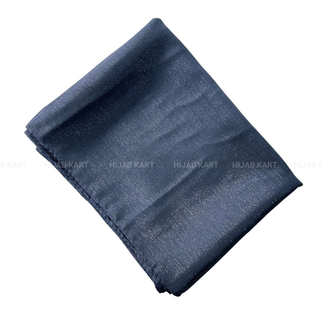 Bluish Silver - Luxe Metallic Shimmer Georgette Hijab