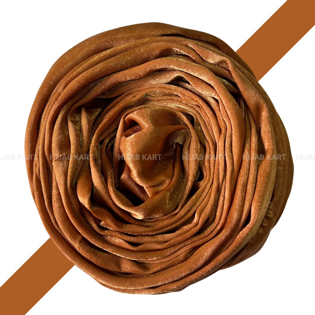 Burnt Orange- Velvet Satin Hijab