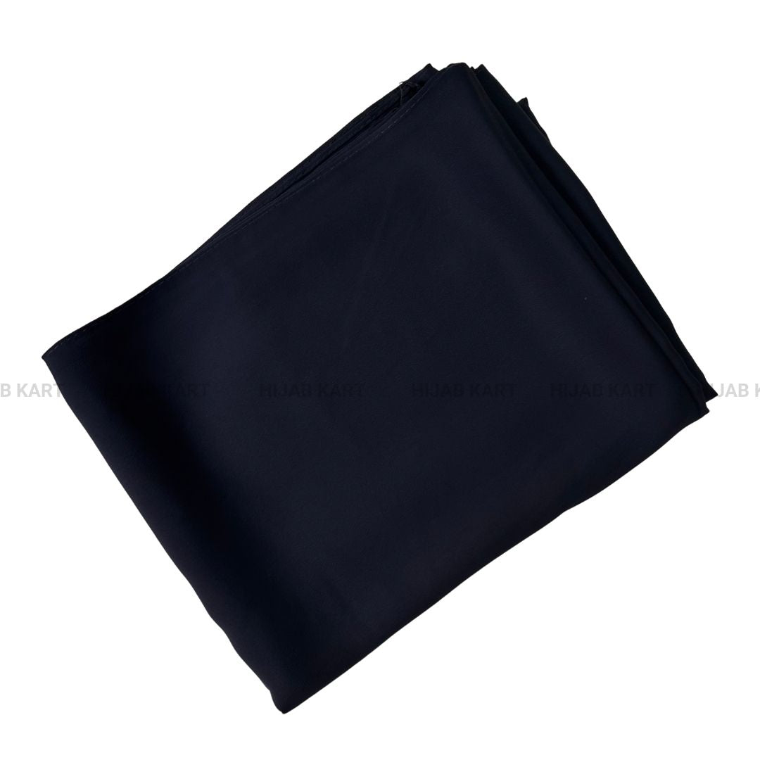 Luxe Caramel Chiffon Hijab- Navy Blue