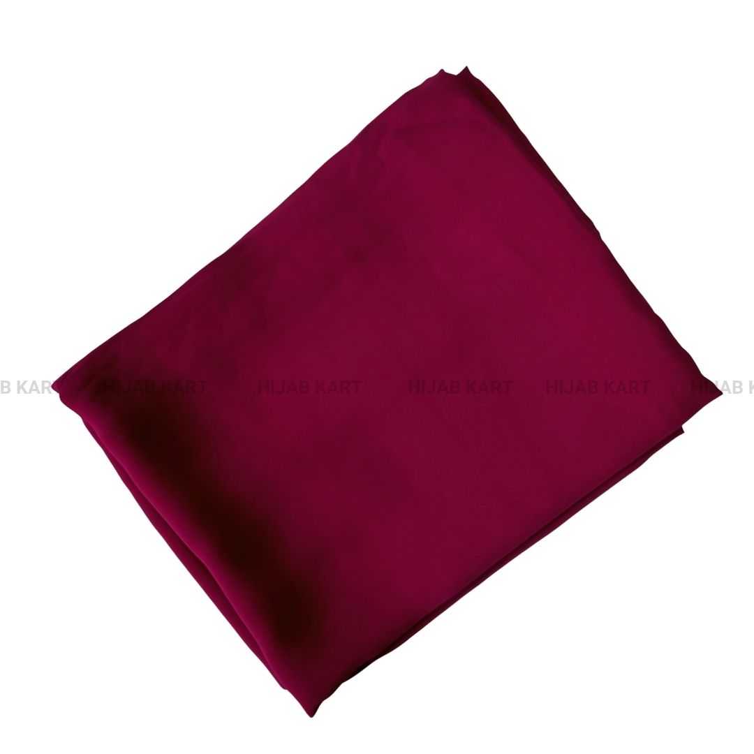 Luxe Caramel Chiffon Hijab- Ruby Red