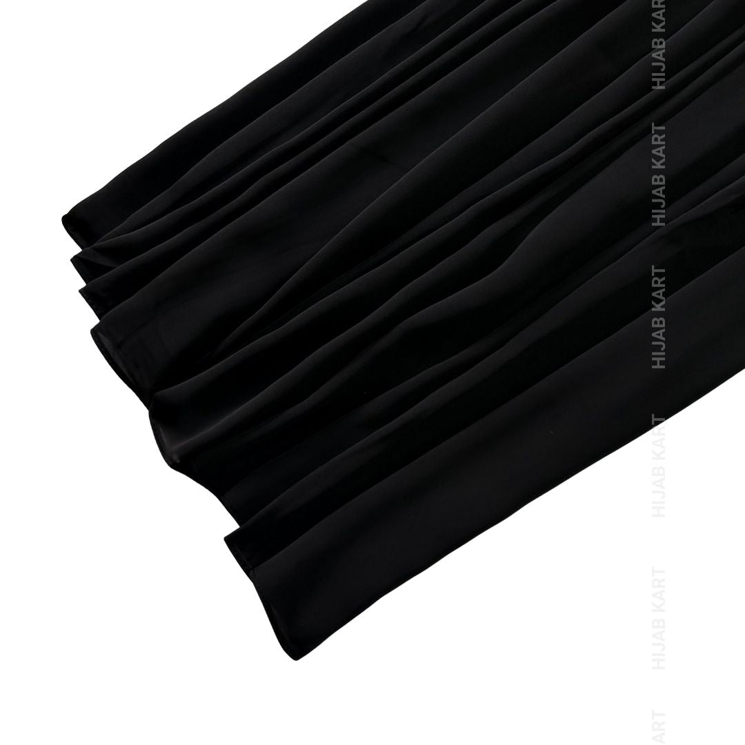 Luxe Caramel Chiffon Hijab- Rich Black