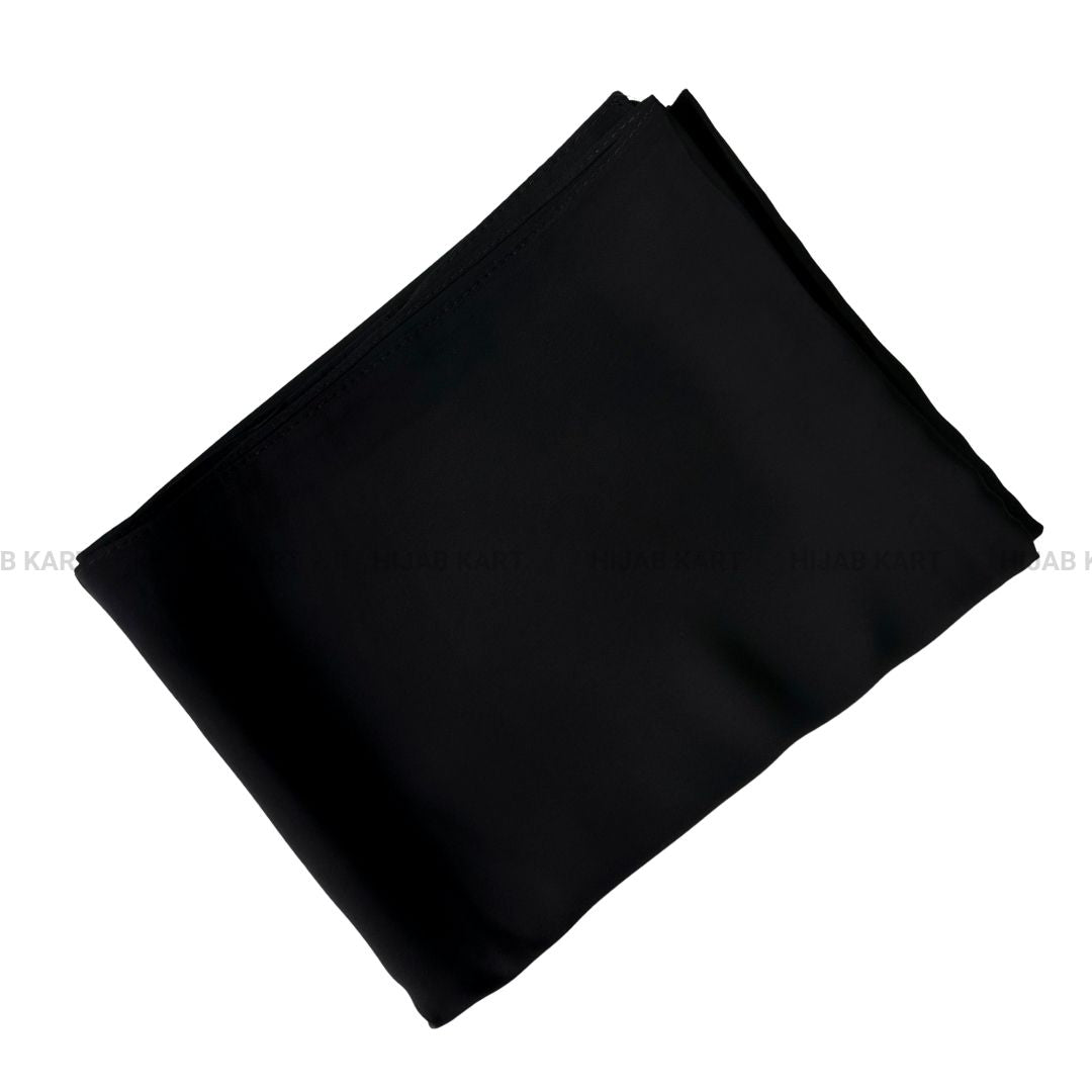 Luxe Caramel Chiffon Hijab- Rich Black