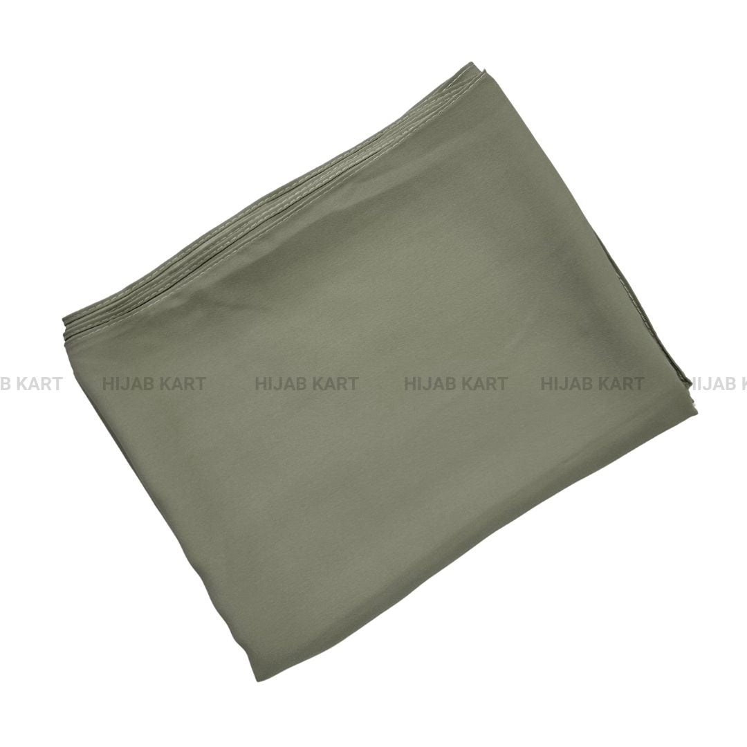 Luxe Caramel Chiffon Hijab- Light Olive Green