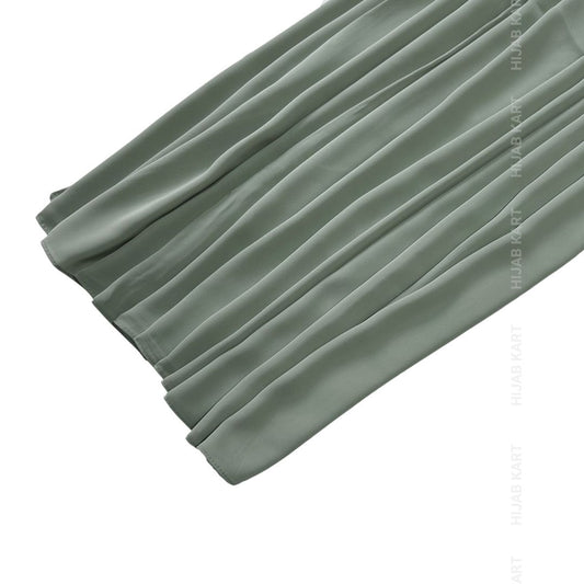 Luxe Caramel Chiffon Hijab- Pista Green