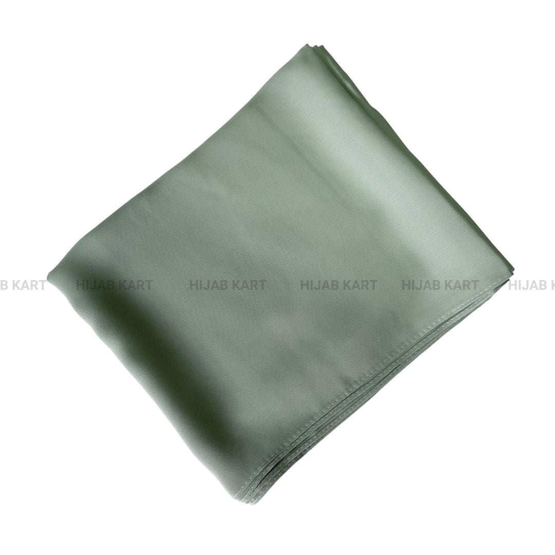 Luxe Caramel Chiffon Hijab- Pista Green