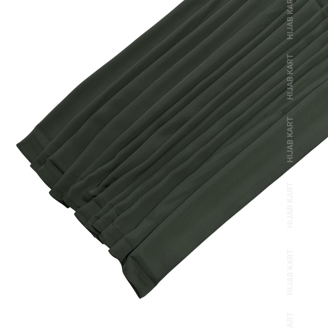 Luxe Caramel Chiffon Hijab- Dark Olive