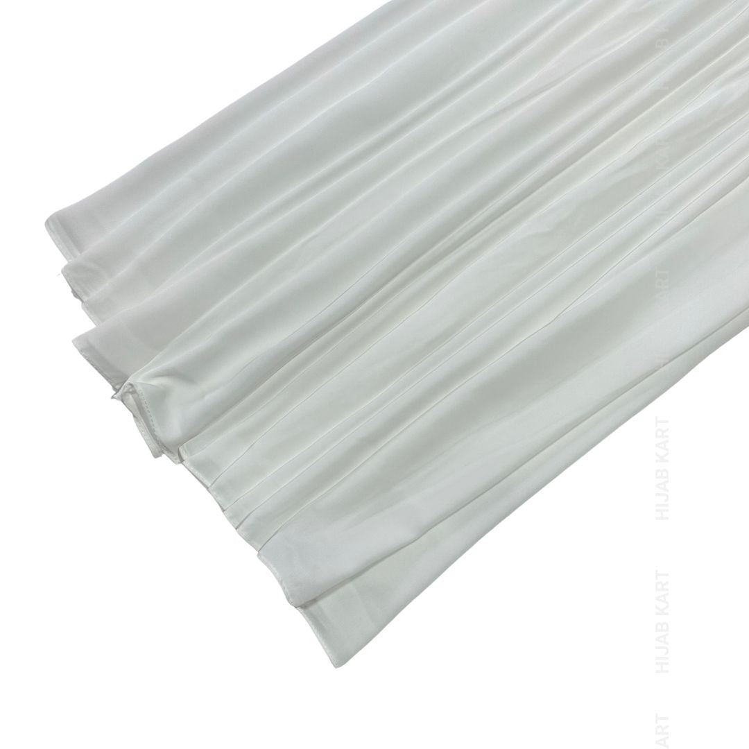 Luxe Caramel Chiffon Hijab- Snow White