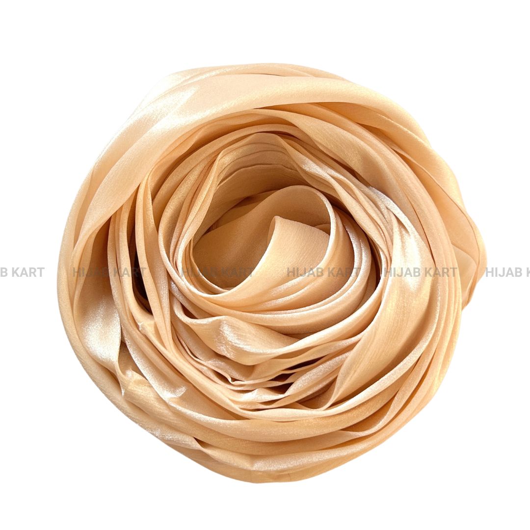 Caramel Cream- Organza Shimmer Crepe Hijab