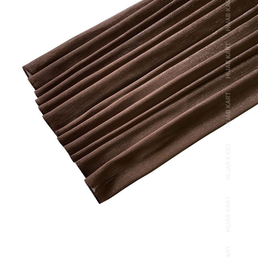Coffee Brown - Luxe Metallic Shimmer Georgette Hijab