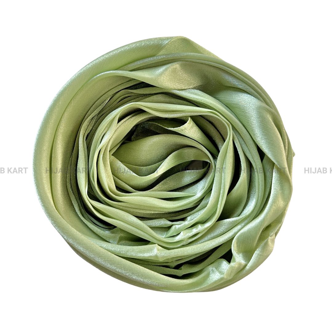 Cool Green- Organza Shimmer Crepe Hijab