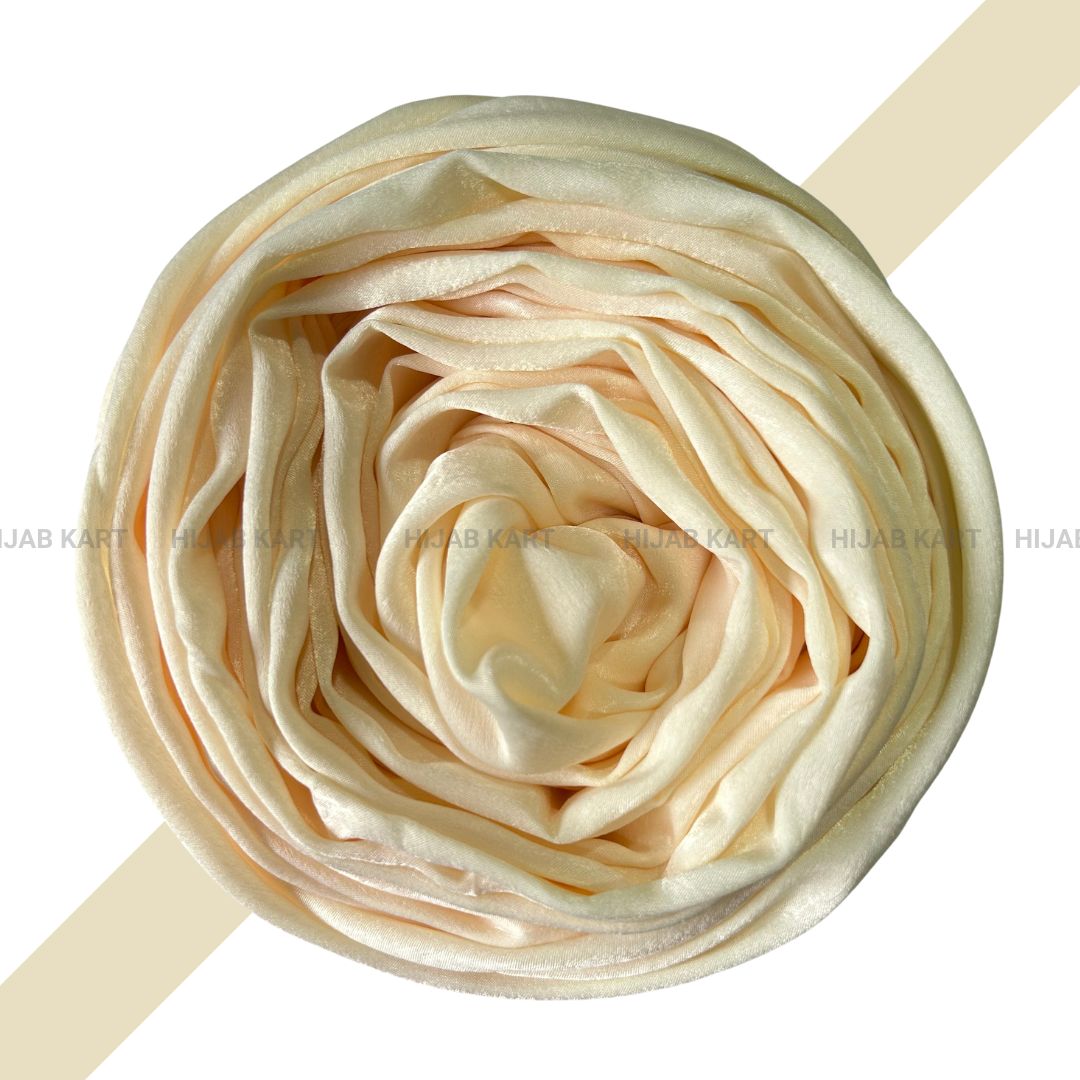 Corn Silk- Velvet Satin Hijab