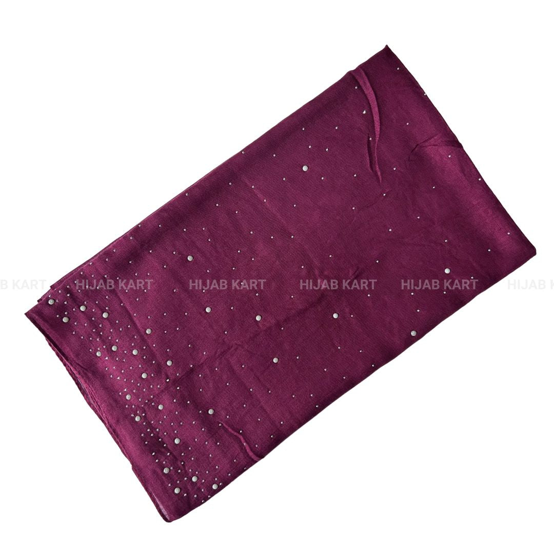 Magenta- Premium Cotton Dewdrop Hijab