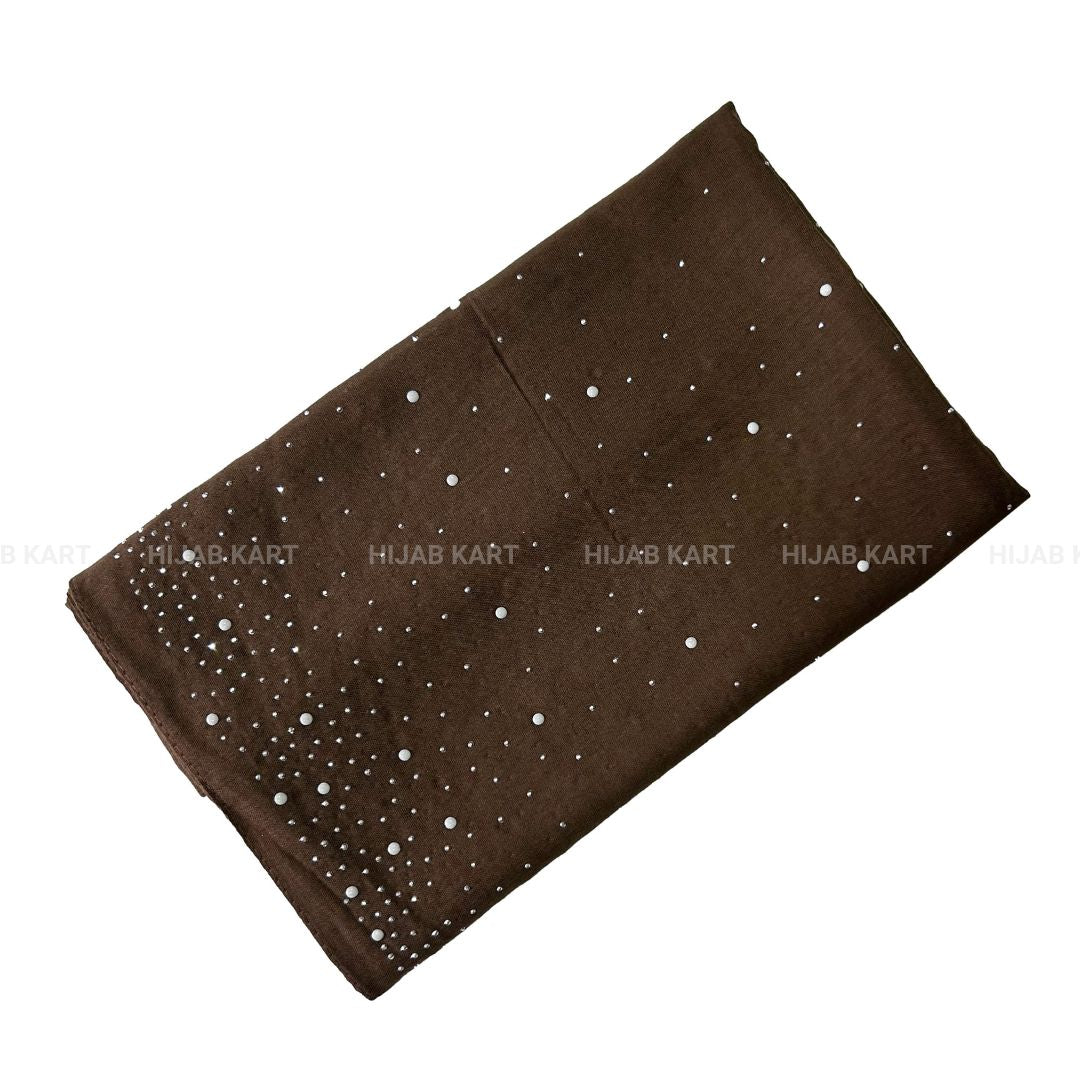 Chocolate Brown- Premium Cotton Dewdrop Hijab