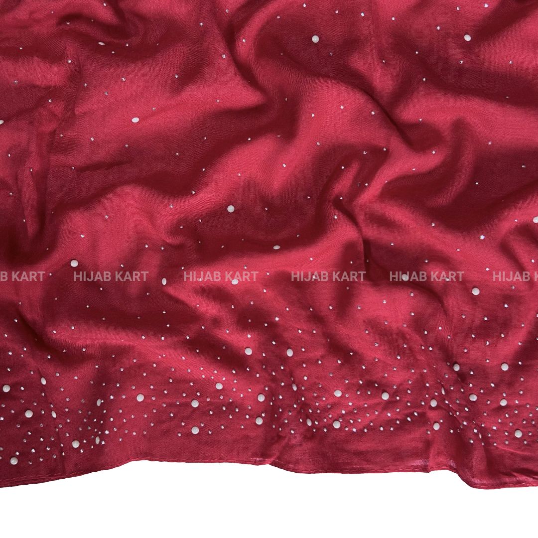 Ruby Pink- Premium Cotton Dewdrop Hijab