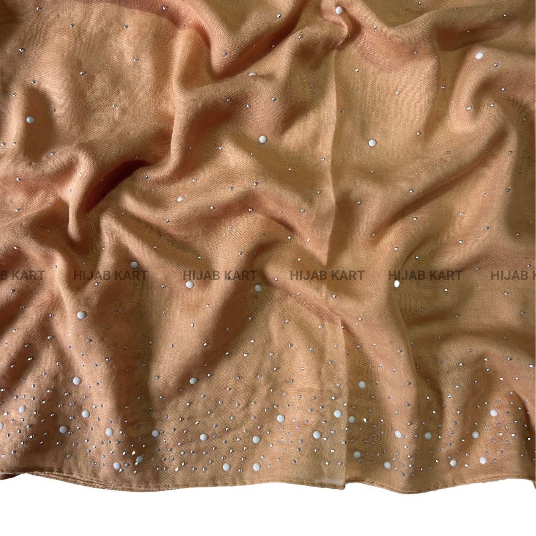 Sandy Brown- Premium Cotton Dewdrop Hijab