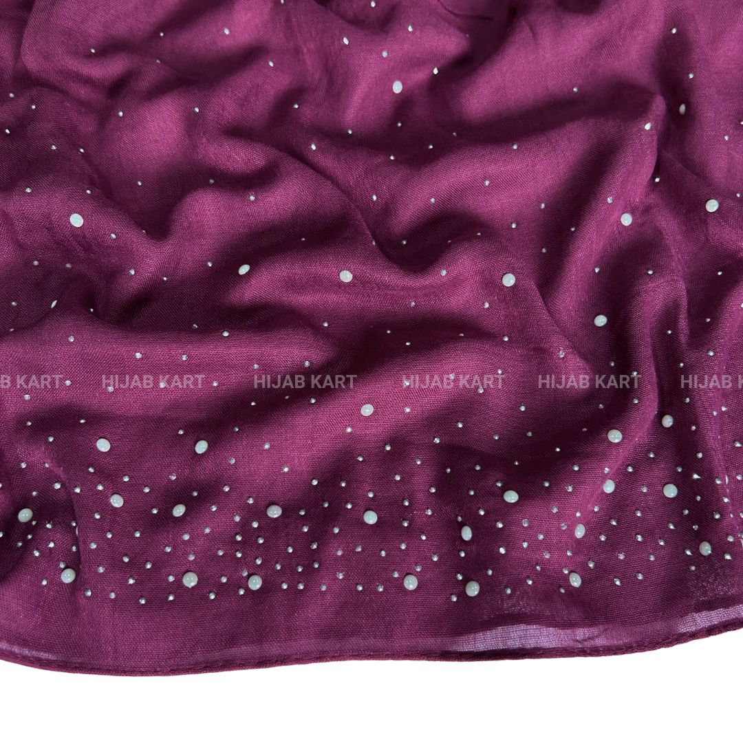 Magenta- Premium Cotton Dewdrop Hijab