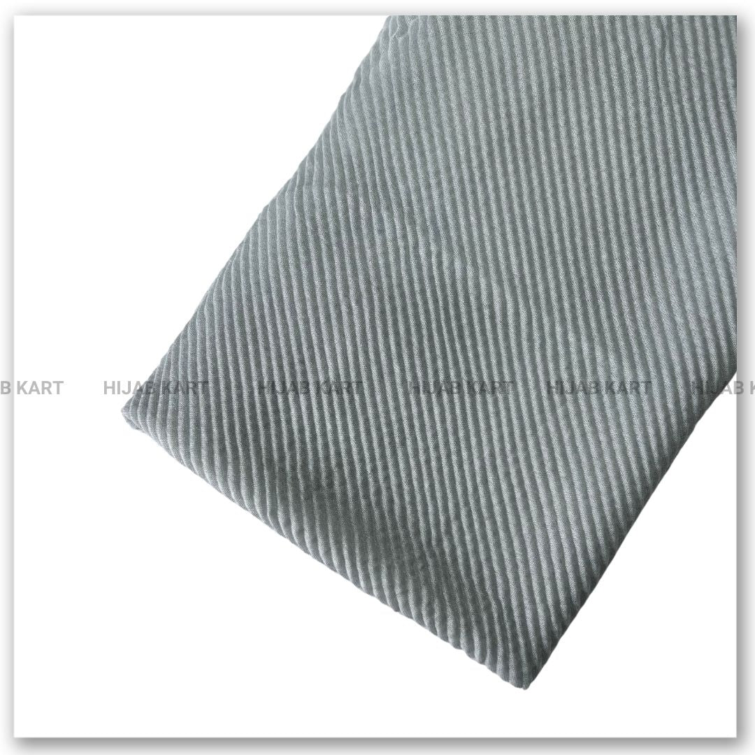Cotton Pleated Hijab - Baby Blue Color