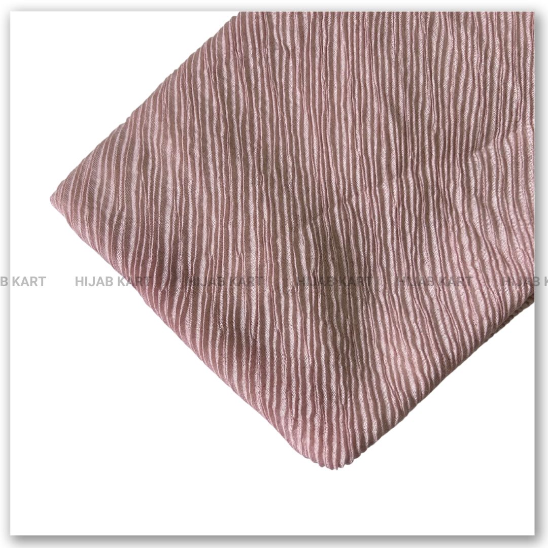Cotton Pleated Hijab- Light Pink