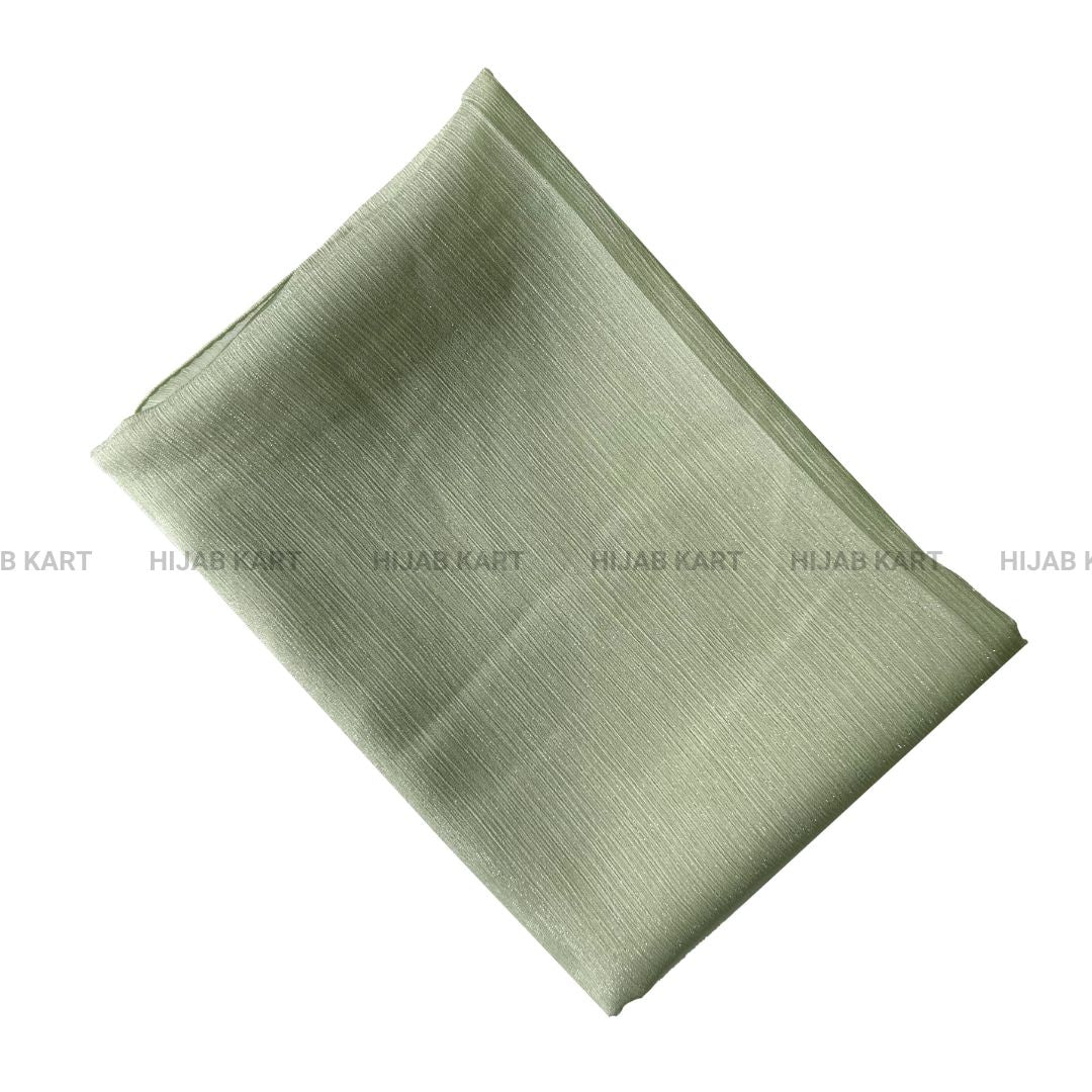 Pista Green- Luxe Metallic Shimmer Georgette Hijab