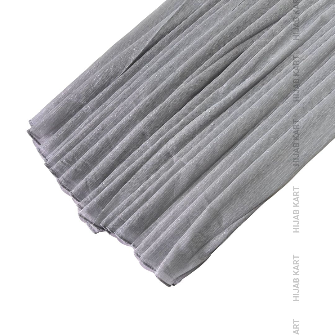 Pearl Grey- Luxe Metallic Shimmer Georgette Hijab