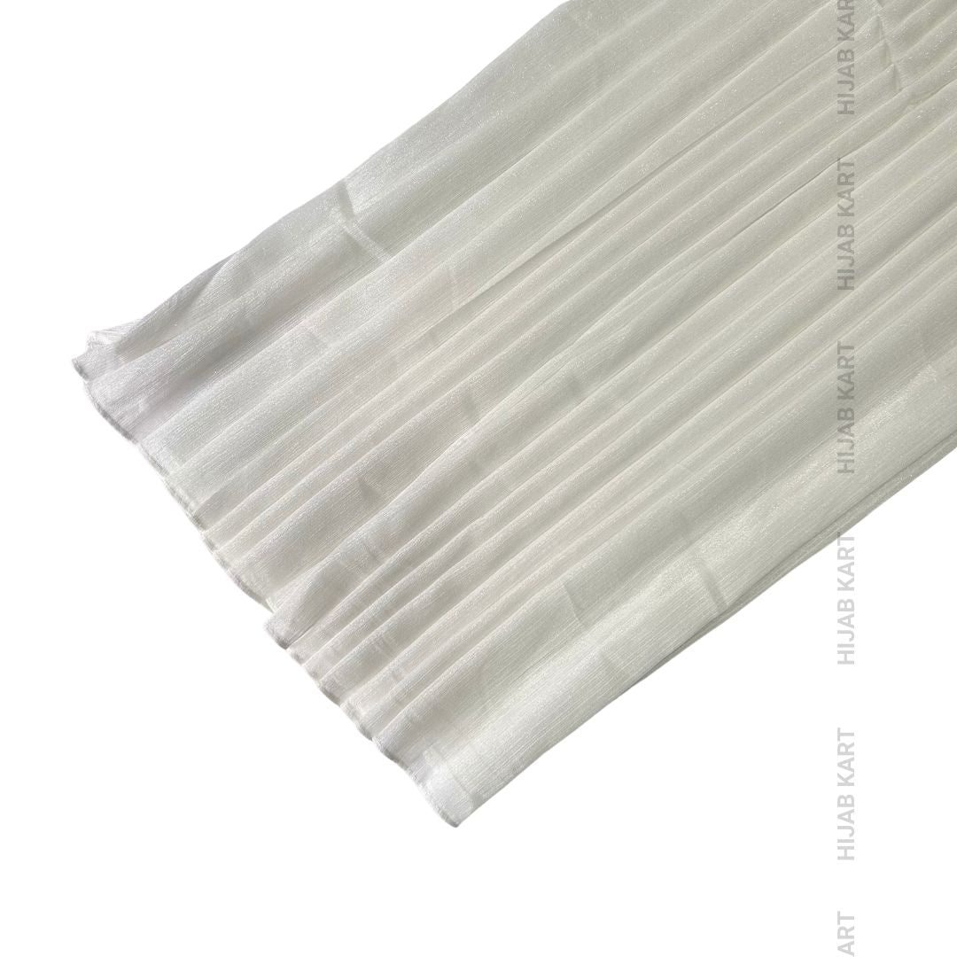 Off-White- Luxe Metallic Shimmer Georgette Hijab