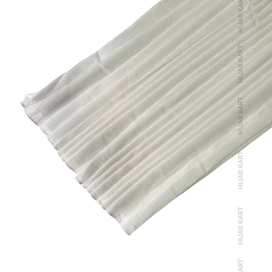 Off-White- Luxe Metallic Shimmer Georgette Hijab