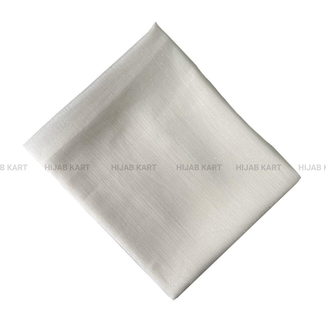 Off-White- Luxe Metallic Shimmer Georgette Hijab