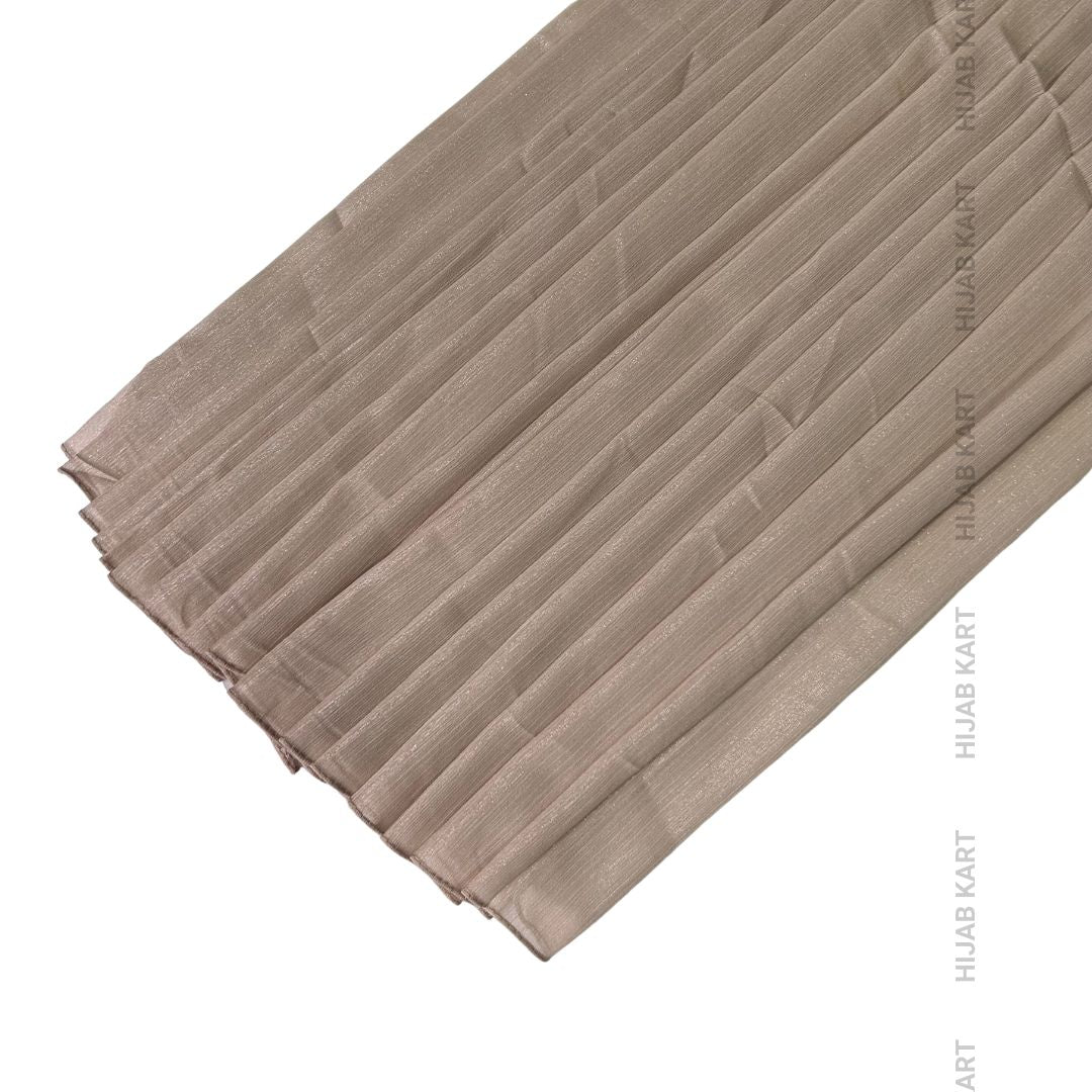 Nude Brown- Luxe Metallic Shimmer Georgette Hijab
