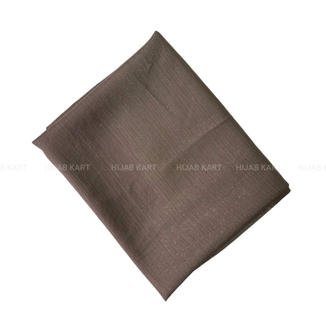 Coffee Brown- Luxe Metallic Shimmer Georgette Hijab